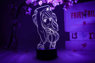 Lucy Heartfilia Smiling Fairy Tail Otaku Lamp
