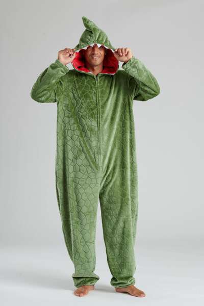 Big Green Dinosaur Luxury Fleece Onesie