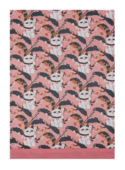 Lucky Cat Tea Towel