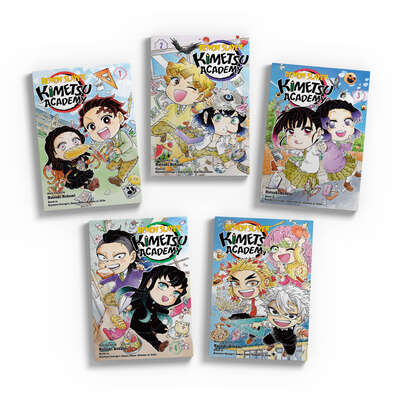 Demon Slayer: Kimetsu Academy Manga (1-5) Bundle