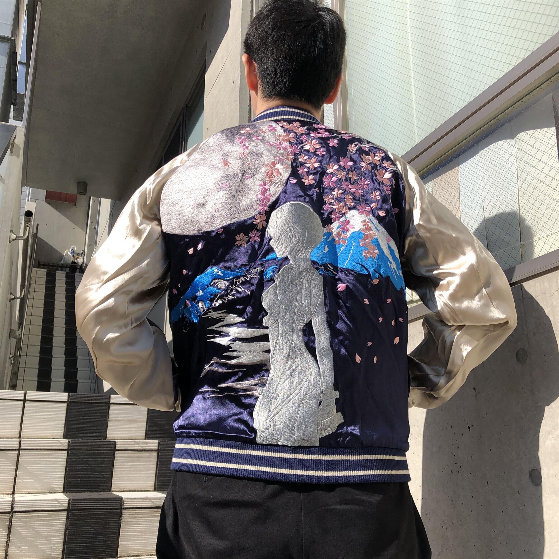 rebuild-of-evangelion-eva-01-rei-night-cherry-blossoms-reversible-satin-jacket-crunchyroll-exclusive
