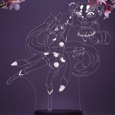 Crunchyroll Hime and Ritsu Otaku Lamp - Crunchyroll Exclusive