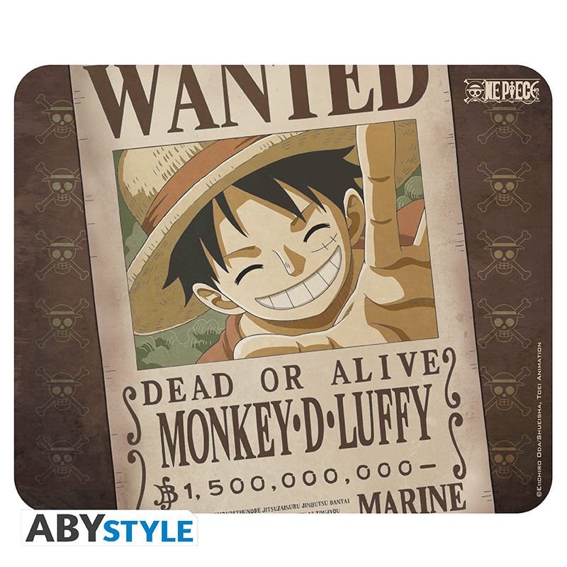 one-piece-luffy-wanted-mousepad