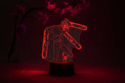 Chainsaw Man Action Pose Chainsaw Man Otaku Lamp