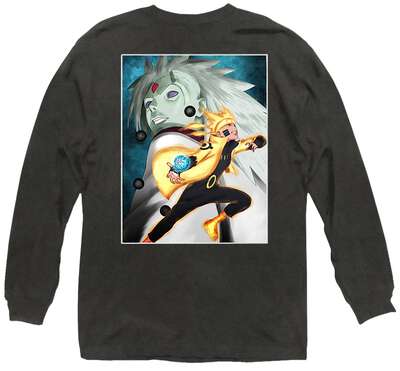 Naruto Shippuden - Sasuke Madera and Naruto Long Sleeve Shirt - Crunchyroll Exclusive