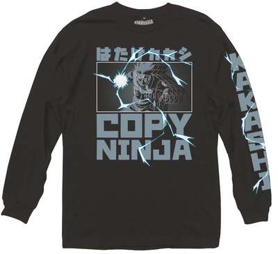 Naruto Shippuden - Kakashi Copy Ninja Chidori Long Sleeve Shirt - Crunchyroll Exclusive