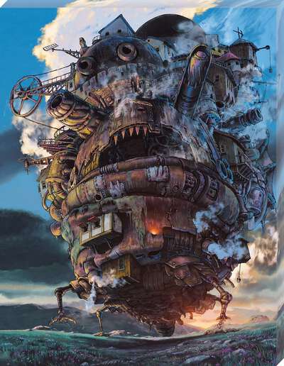 Howl's Moving Castle - Howl's Castle 366 Piece Artboard Jigsaw Puzzle (Canvas Style)