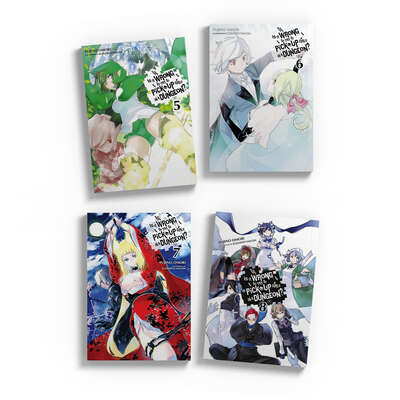 Is It Wrong to Try to Pick Up Girls in a Dungeon? Novel (5-8) Bundle