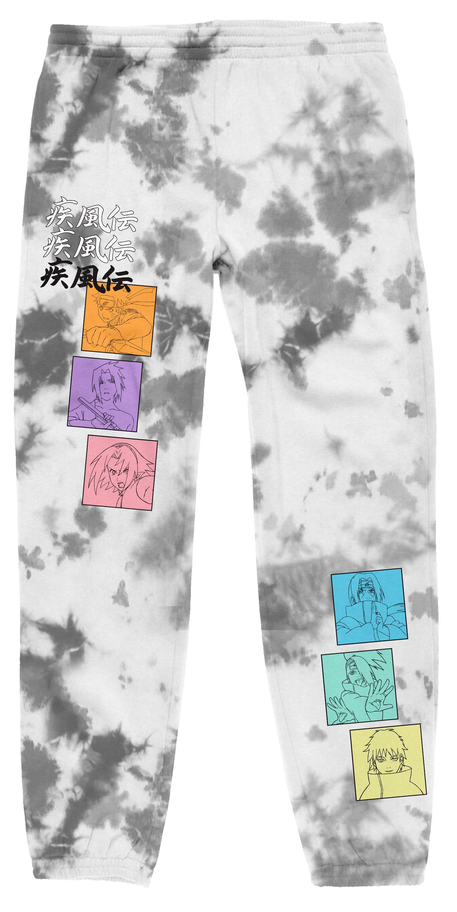 Naruto Shippuden - Cast Squares Dye Sweatpants - Crunchyroll Exclusive