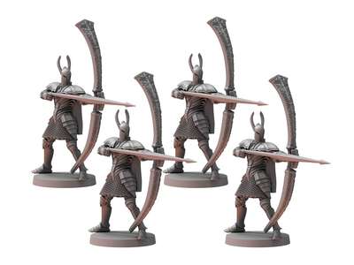 Dark Souls The Roleplaying Game Silver Knight Greatbowmen Miniature Set
