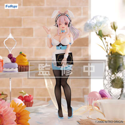 Super Sonico - Super Sonico BiCute Bunnies Prize Figure (Waitress Light Blue Color Ver.)