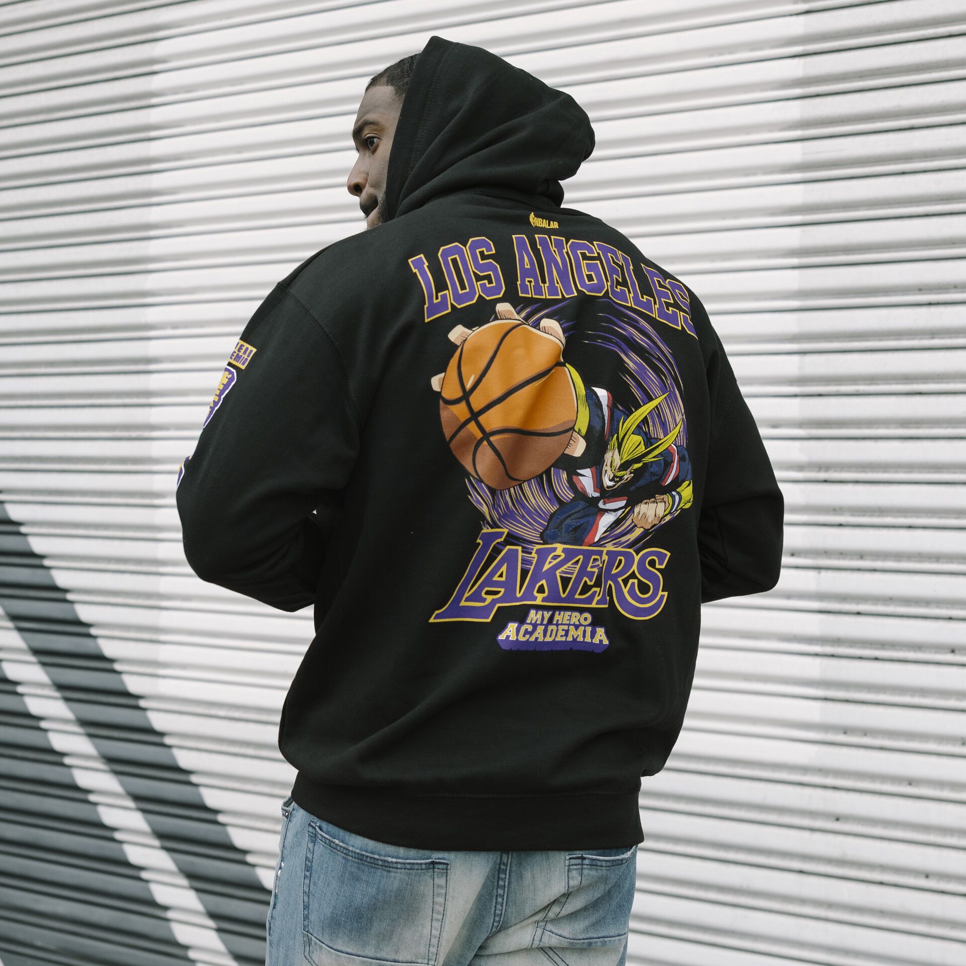 My Hero Academia x Hyperfly x NBA - Los Angeles Lakers All Might Hoodie