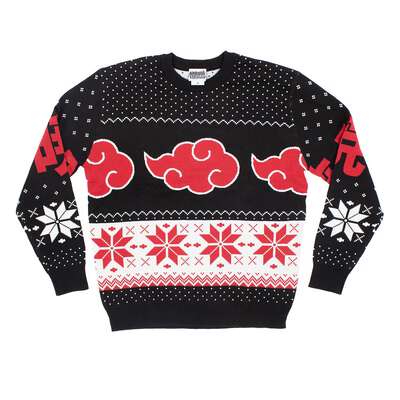 Naruto Shippuden - Akatsuki Fair Isle Holiday Sweater - Crunchyroll Exclusive