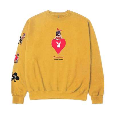 Playboy x Color Bars - Bunny Ace Crew Sweatshirt