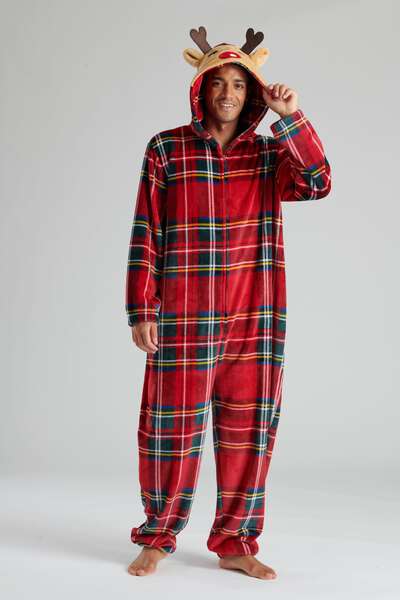 Festive Reindeer Luxury Fleece Onesie