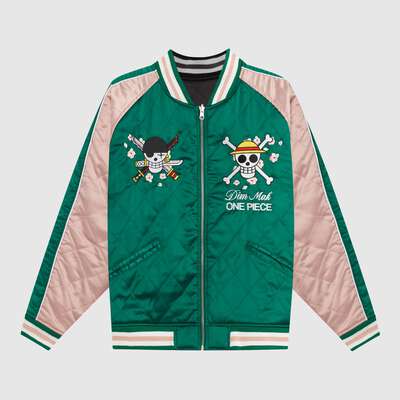 One Piece x Dim Mak - Wano Reversible Souvenir Jacket - Crunchyroll Exclusive
