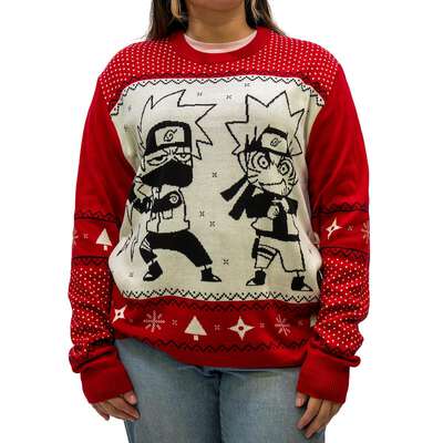Naruto Shippuden - Naruto Kakashi Chibi Holiday Sweater - Crunchyroll Exclusive