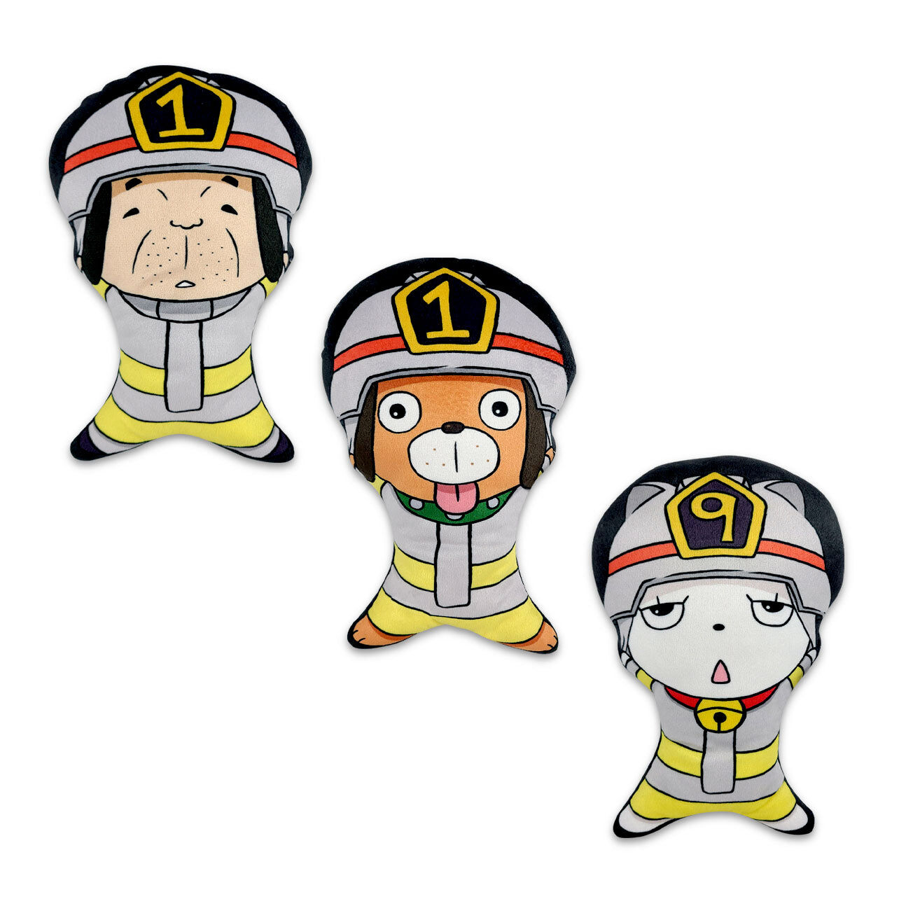 Fire Force - 119 Mascots 3-Piece 10 Inch Plush Pillow Set