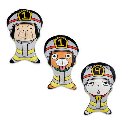 Fire Force - 119 Mascots 3-Piece 10 Inch Plush Pillow Set