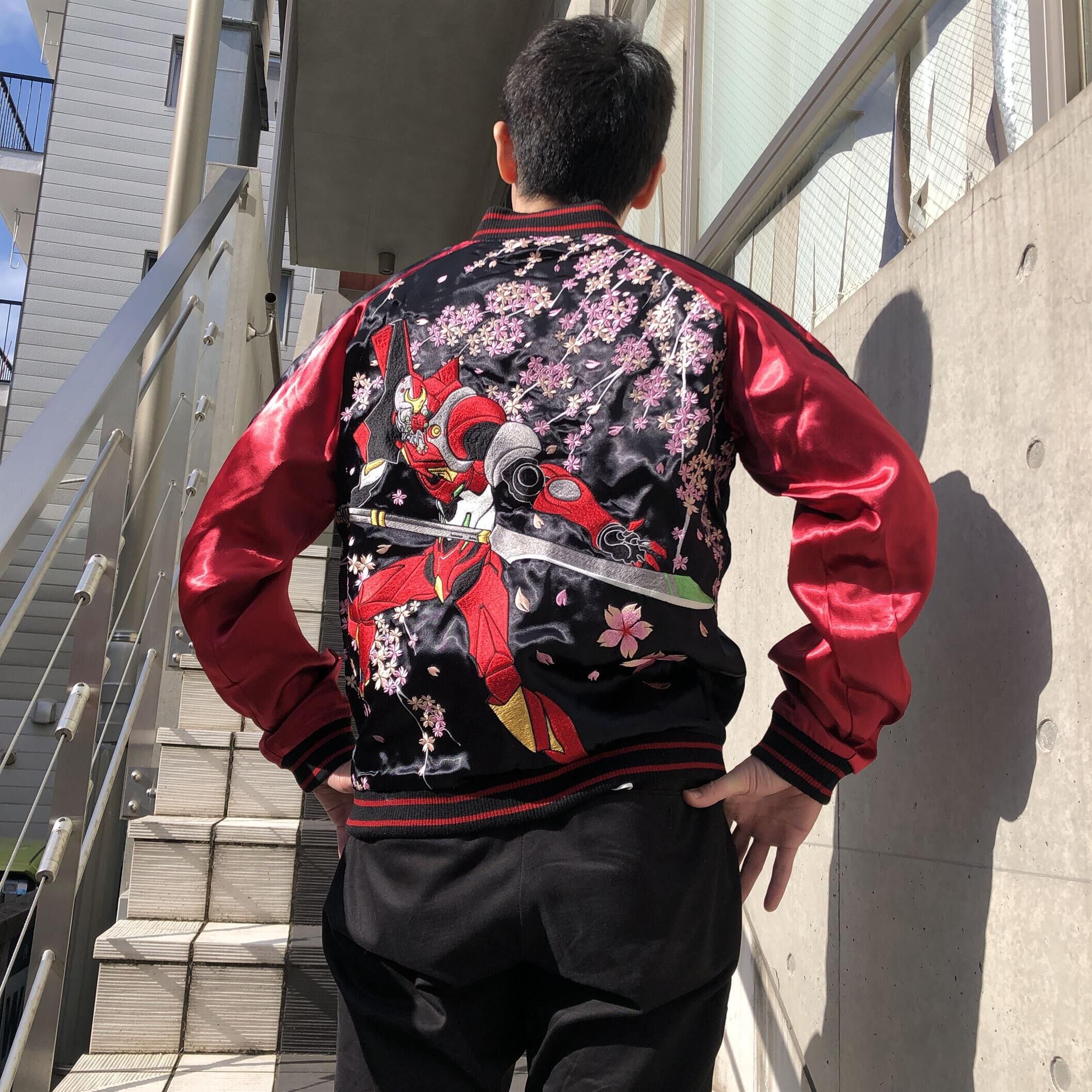rebuild-of-evangelion-eva-02-asuka-cherry-blossoms-reversible-satin-jacket-crunchyroll-exclusive