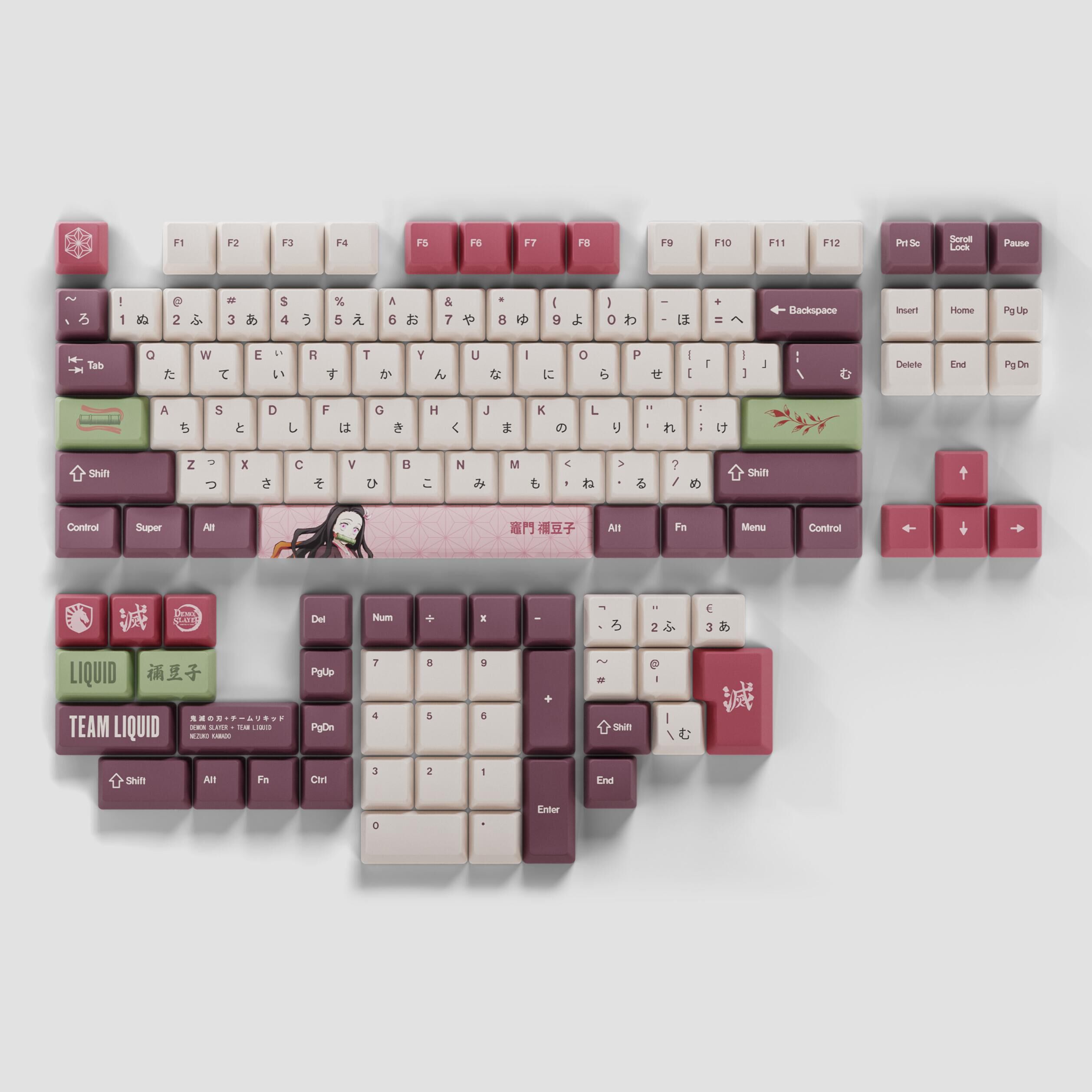 demon-slayer-kimetsu-no-yaiba-x-team-liquid-nezuko-keycap-set