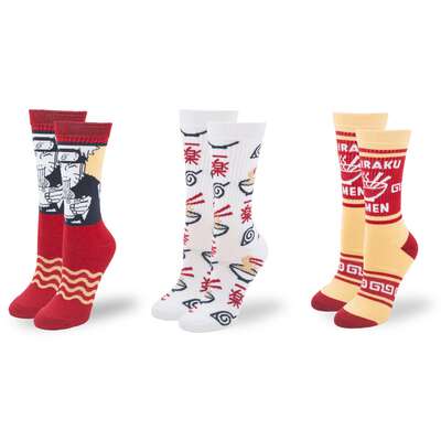 Naruto Shippuden - Ichiraku Ramen 3 Pk Sock Set