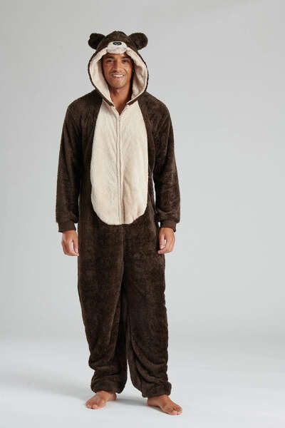 Brown Bear Luxury Fleece Onesie